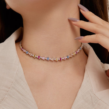 [Amore Jewels]Radiant Colorful Rainbow Necklace