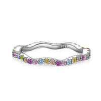 [Amore Jewels]Dainty Colorful Round Cut Party Ring