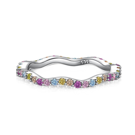 [Amore Jewels]Dainty Colorful Round Cut Party Ring