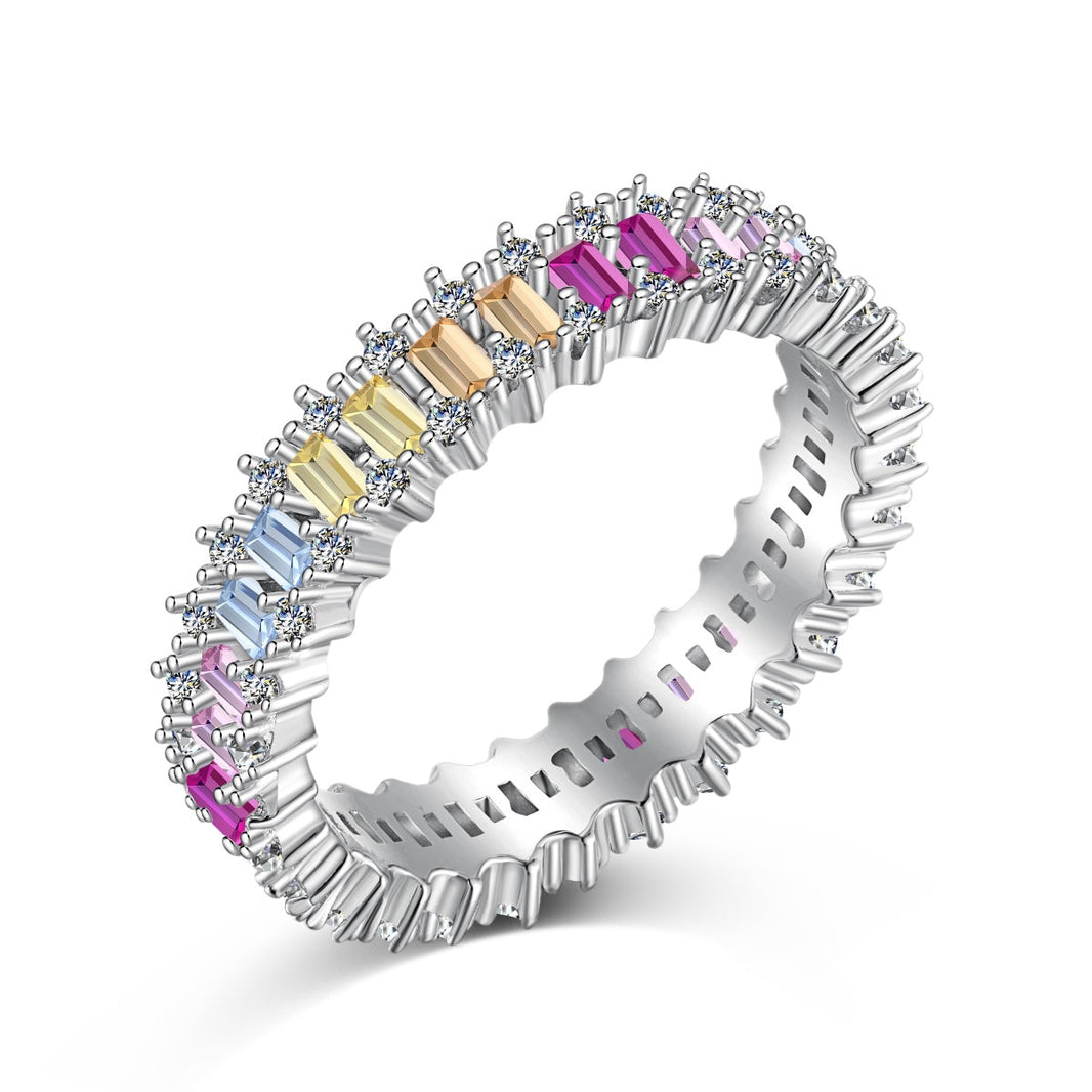 [Amore Jewels]Splashy Ornate Emerald Cut Cocktail Ring