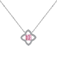 [Amore Jewels]Exquisite Flower Shape Princess Cut Necklace