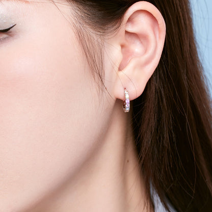 [Amore Jewels]Radiant Colorful Round Cut Earrings