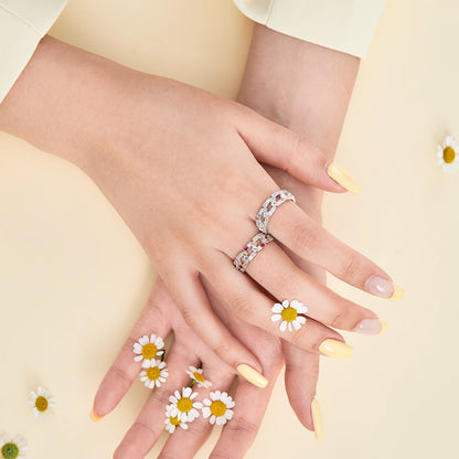 [Amore Jewels]Sparkling Vibrant Emerald Cut Daily Ring