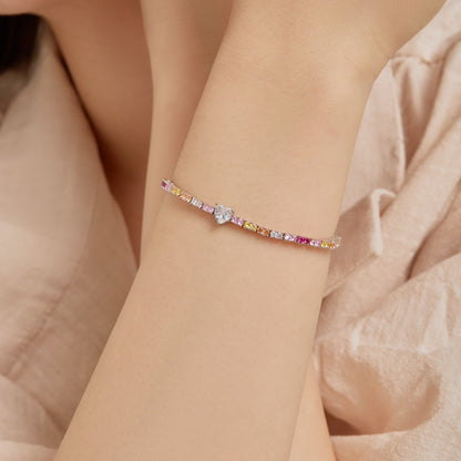[Amore Jewels]Delicate Romantic Heart Shape Lover Bracelet