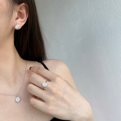 [Amore Jewels]Delicate Radiant Oval Cut Daily Earrings