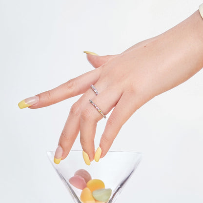[Amore Jewels]Charming Colorful Round Cut Daily Ring