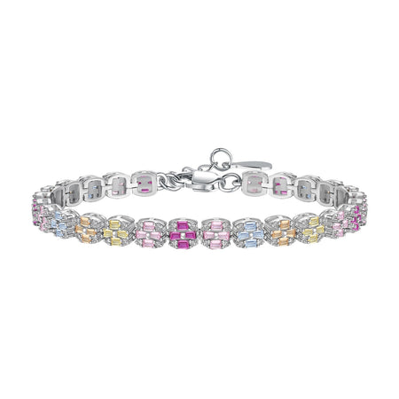 [Amore Jewels]Delicate Colorful Emerald Cut Daily Bracelet