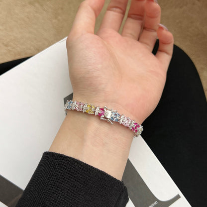 [Amore Jewels]Delicate Colorful Multi Cut Party Bracelet