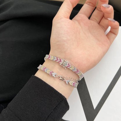 [Amore Jewels]Ornate Sparkling Round Cut Party Bracelet