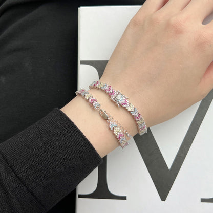 [Amore Jewels]Ornate Sparkling Round Cut Party Bracelet