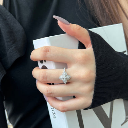 [Amore Jewels]Luxurious Colorful Flower Shape Banquet Ring