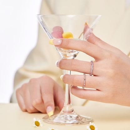 [Amore Jewels]Dainty Ebullient Round Cut Daily Ring