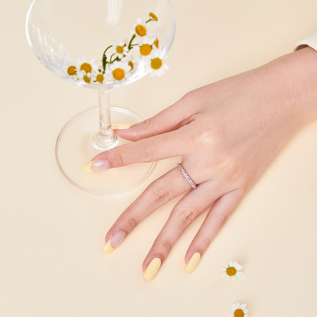 [Amore Jewels]Dainty Ebullient Round Cut Daily Ring
