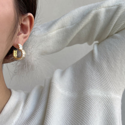 [Amore Jewels]Radiant Heart Cutout Earrings