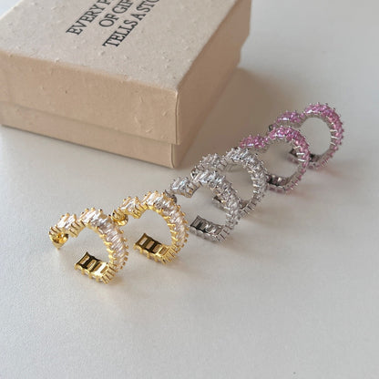 [Amore Jewels]Radiant Heart Cutout Earrings