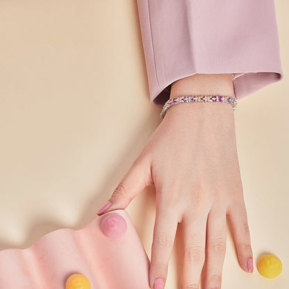 [Amore Jewels]Radiant Colorful Emerald Cut Party Bracelet