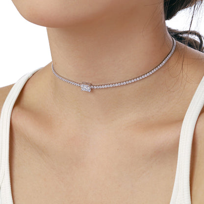 [Amore Jewels]2.0 carat Ornate Emerald Cut Necklace