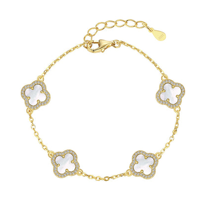 [Amore Jewels]Four-Leaf Clover Exquisite Bracelet