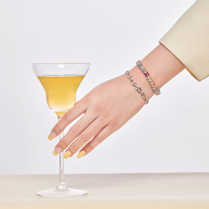 [Amore Jewels]Delicate Colorful Multi Cut Party Bracelet