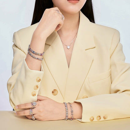 [Amore Jewels]Delicate Colorful Multi Cut Party Bracelet