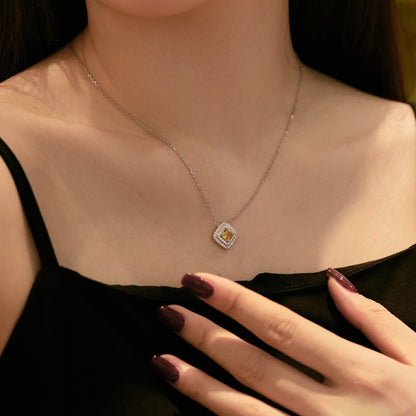 [Amore Jewels]Sparkling Asscher Cut Necklace