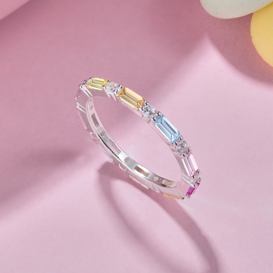 [Amore Jewels]Lively In Shades Elegant Radiant Cut Daily Ring