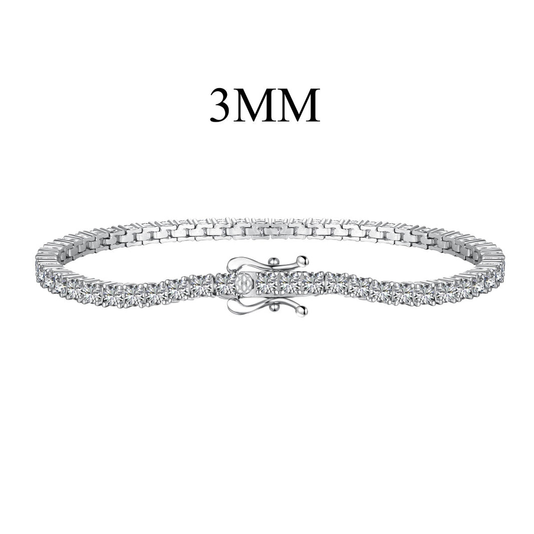 [Amore Jewels]Dainty Charming Round Cut Tennis Bracelet