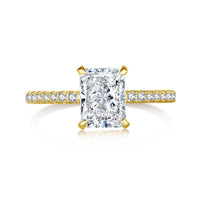 [Amore Jewels]2.0 Carat Dazzling Sparkling Radiant Cut Party Ring