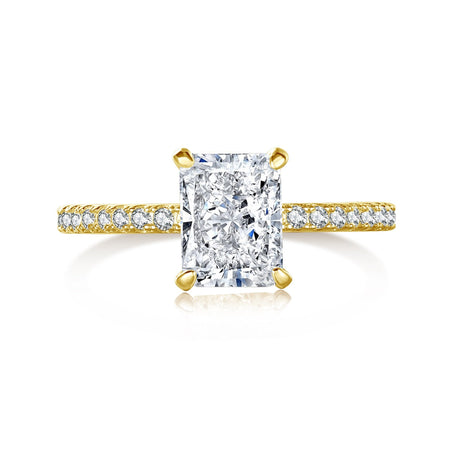 [Amore Jewels]2.0 Carat Dazzling Sparkling Radiant Cut Party Ring
