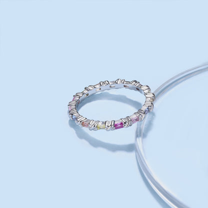 [Amore Jewels]Charming Colorful Round Cut Daily Ring