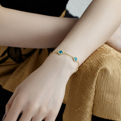 [Amore Jewels]Four-Leaf Clover Exquisite Bracelet