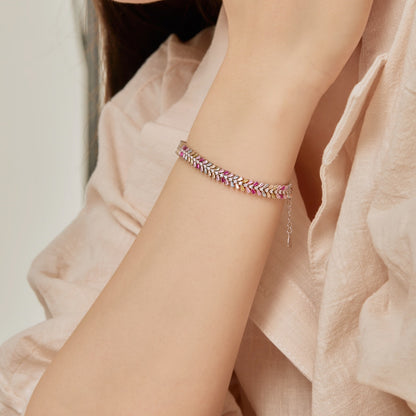 [Amore Jewels]Dainty Radiant Emerald Cut Daily Bracelet