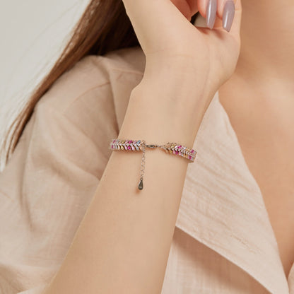 [Amore Jewels]Dainty Radiant Emerald Cut Daily Bracelet