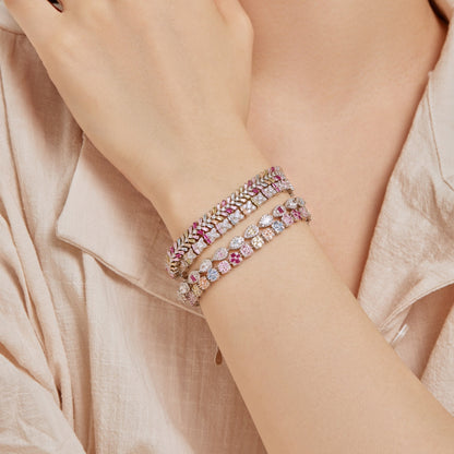 [Amore Jewels]Dainty Radiant Emerald Cut Daily Bracelet