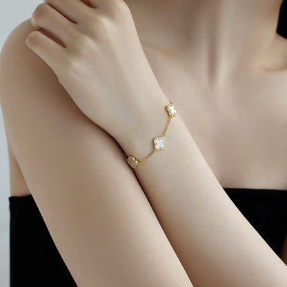 [Amore Jewels]Four-Leaf Clover Exquisite Bracelet