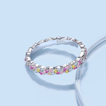 [Amore Jewels]Dainty Ebullient Round Cut Daily Ring