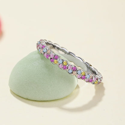 [Amore Jewels]Dainty Ebullient Round Cut Daily Ring