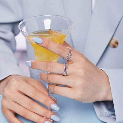 [Amore Jewels]Splashy Ornate Emerald Cut Cocktail Ring