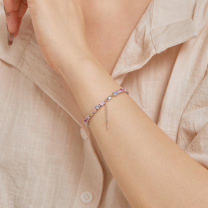[Amore Jewels]Ornate Colorful Flower Shape Party Bracelet