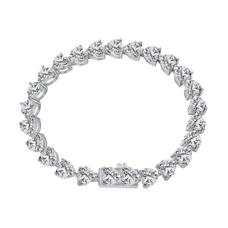 [Amore Jewels]0.75 Carat Elegant Romantic Heart Shape Lover Bracelet