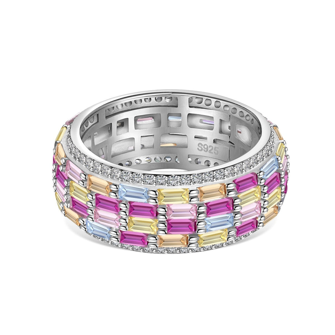 [Amore Jewels]Radiant Colorful Radiant Cut Daily Ring