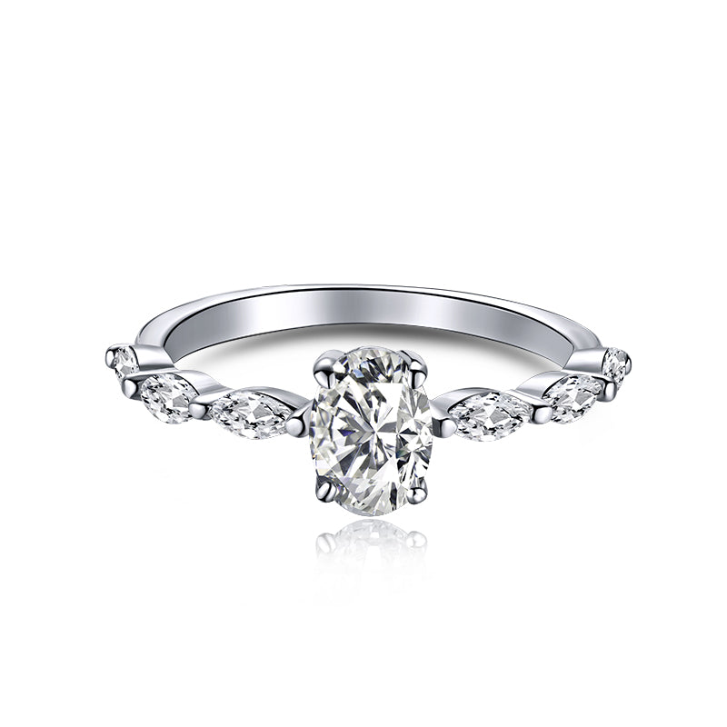 [Amore Jewels]0.75 Carat Luxurious Vibrant Elongated Cushion Cut Daily Ring
