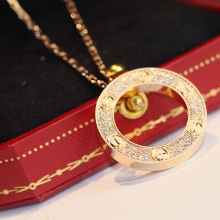 [Amore Jewels]LOVE NECKLACE ADJUSTABLE ROSE GOLD