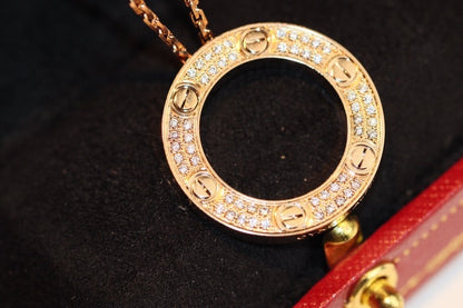 [Amore Jewels]LOVE NECKLACE ADJUSTABLE ROSE GOLD