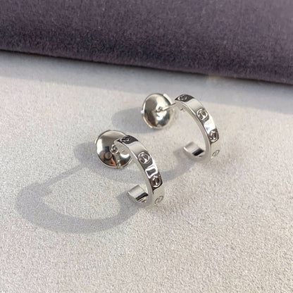 [Amore Jewels]LOVE EARRINGS 2.65MM SILVER