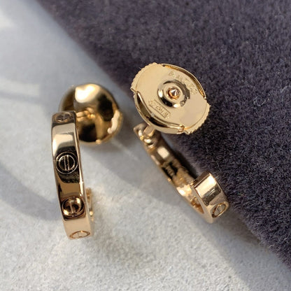 [Amore Jewels]LOVE EARRINGS 2.65MM PINK GOLD
