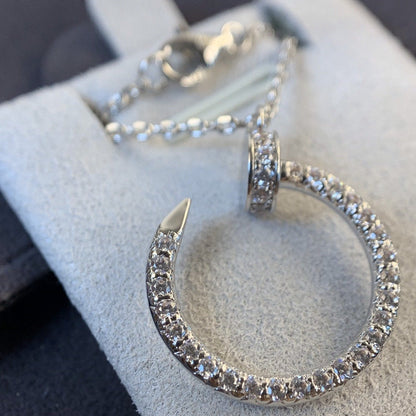 [Amore Jewels]JUSTE NECKLACE SILVER DIAMONDS