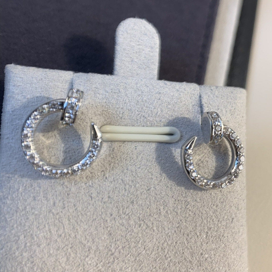 [Amore Jewels]JUSTE EARRINGS SILVER DIAMONDS