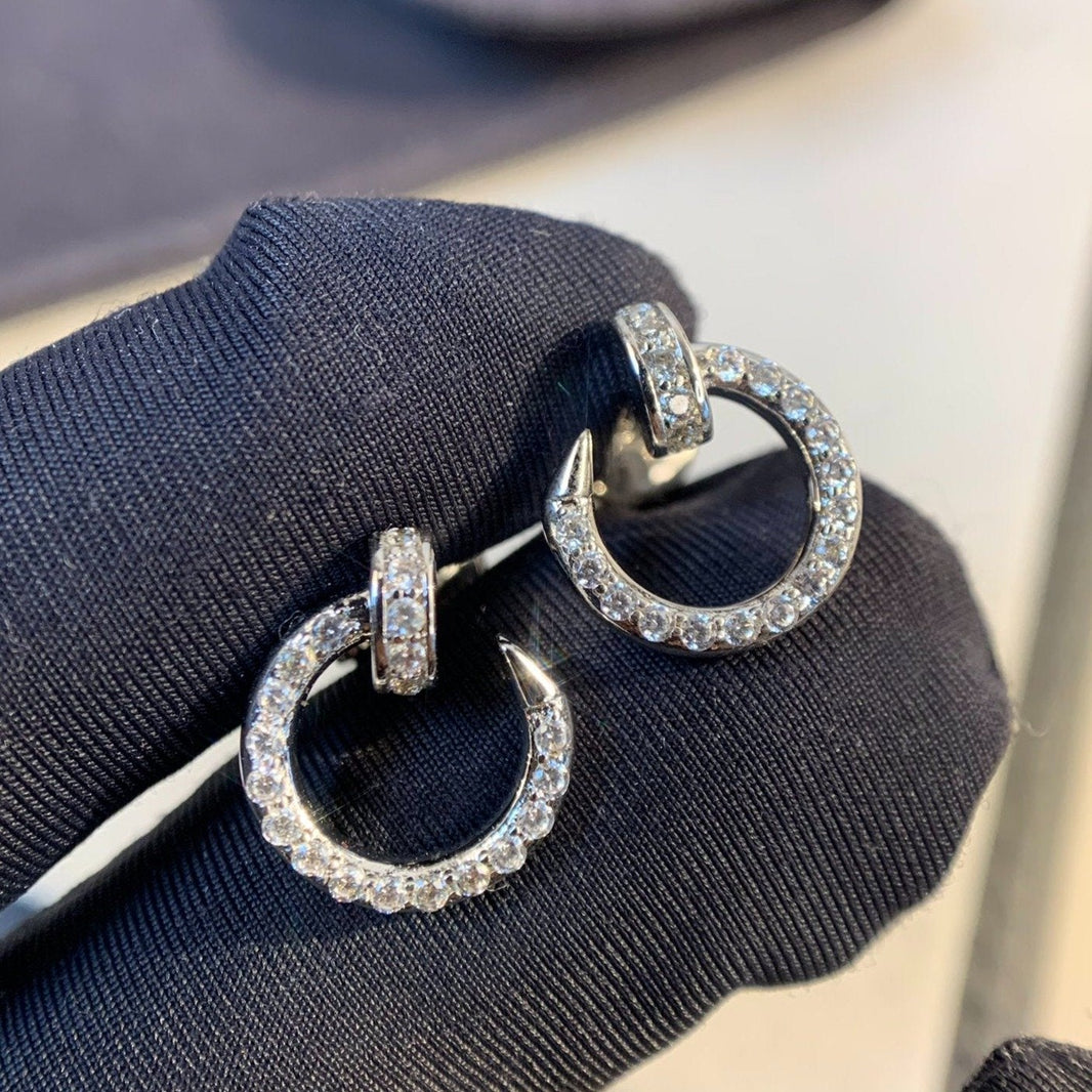 [Amore Jewels]JUSTE EARRINGS SILVER DIAMONDS