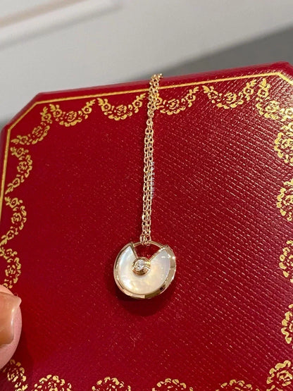[Amore Jewels]AMULETTE ROSE GOLD MOP NECKLACE